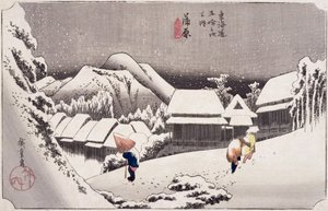 Kambara, aus Dreiundfünfzig Stationen auf der Tokaido-Straße, ca. 1834