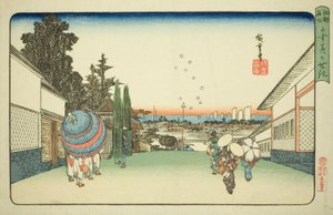 Kasumigaseki, aus der Serie "Berühmte Orte in Edo (Koto meisho)" von Utagawa Hiroshige