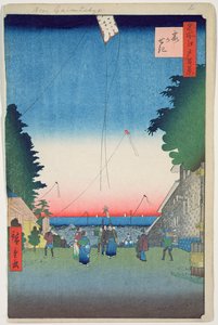 Kasumigaseki, Platte 2 aus der Serie Einhundert berühmte Ansichten von Edo, Edo-Periode, Ansei-Ära, 1857 von Utagawa Hiroshige