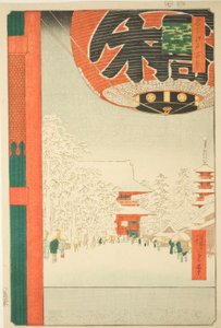 Kinryuzan-Tempel in Asakusa (Asakusa Kinryuzan), aus der Serie "Hundert berühmte Ansichten von Edo (Meisho Edo hyakkei)" von Utagawa Hiroshige
