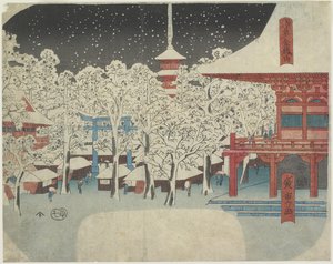 Kinryu-zan Tempel in Asakusa, Juli 1852