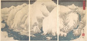 Kiso-Schlucht im Schnee von Utagawa Hiroshige