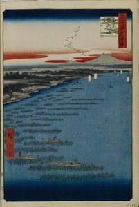 Minami Shinagawa und Samezu Küste, Einhundert berühmte Ansichten von Edo von Utagawa Hiroshige