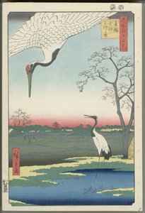 Minowa, Kanasugi und Mikawashima von Utagawa Hiroshige