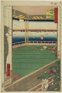 Mondbetrachtungspunkt (Tsuki no misaki), aus der Serie "Hundert berühmte Ansichten von Edo (Meisho Edo hyakkei)" von Utagawa Hiroshige