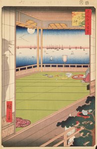 Mondbeobachtungspunkt, Platte 82 aus der Serie Einhundert berühmte Ansichten von Edo, Edo-Periode, Ansei-Ära, 1857