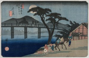 Nagakubo Station 28 aus der Serie Neunundsechzig Stationen des Kisokaido, 1835 oder 1836 von Utagawa Hiroshige