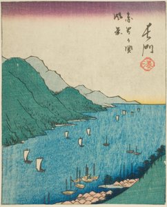 Nagato, Abschnitt des Blattes Nr. 15 aus der Serie "Ausschnittbilder der Provinzen (Kunizukushi harimaze zue)"