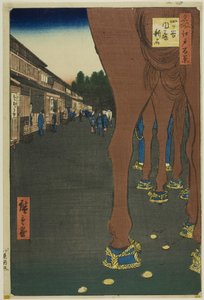 Naito Shinjuku in Yotsuya, aus der Serie „Hundert berühmte Ansichten von Edo“ von Utagawa Hiroshige