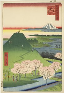 Neuer Fuji, Meguro (Meguro, Shin Fuji), aus der Serie Einhundert berühmte Ansichten von Edo (Meisho Edo hyakkei) von Utagawa Hiroshige