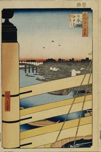 Nihonbashi und Edobashi Brücken, Hundert berühmte Ansichten von Edo von Utagawa Hiroshige