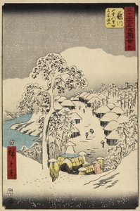 Nr. 38 Yamanaka-Dorf in Fujikawa, Juli 1855