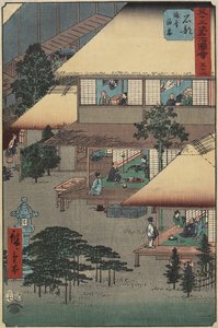 Nr. 52 Gäste eines Gasthauses in Ishibe, Juli 1855