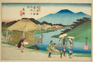 Nr. 14: Takasaki, aus der Serie "Neunundsechzig Stationen des Kisokaido (Kisokaido rokujukyu tsugi no uchi)" von Utagawa Hiroshige