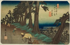 Nr. 26: Mochizuki, aus der Serie "Neunundsechzig Stationen der Kisokaido (Kisokaido rokujukyu tsugi no uchi)" von Utagawa Hiroshige