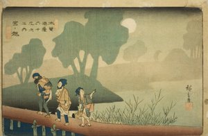 Nr. 37: Miyanokoshi, aus der Serie "Neunundsechzig Stationen des Kisokaido (Kisokaido rokujukyu tsugi no uchi)"