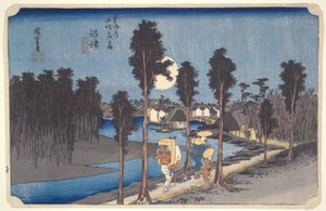 Numazu, Gelbe Dämmerung aus der Serie Die dreiundfünfzig Stationen des Tokaido von Utagawa Hiroshige