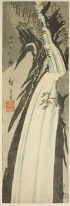 Nunobiki-Wasserfall in der Provinz Settsu (Sesshu Nunobiki no taki), aus einer unbetitelten Serie von Ansichten der Provinzen von Utagawa Hiroshige