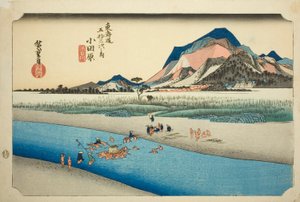 Odawara: Der Sakawa-Fluss, aus der Serie "Dreiundfünfzig Stationen der Tokaido-Straße"