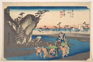 Okitsu, Okitsugawa von Utagawa Hiroshige