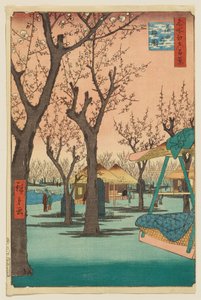 Pflaumengarten, Kamata von Utagawa Hiroshige