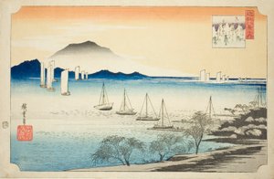 Rückkehrende Segel bei Yabase (Yabase no kihan), aus der Serie "Acht Ansichten von Omi (Omi hakkei no uchi)"