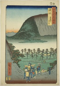 Provinz Sanuki: Fernsicht auf den Berg Zozu, aus der Serie "Berühmte Orte in den sechzig Provinzen" von Utagawa Hiroshige