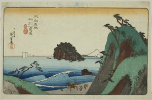 Shichirigahama in der Provinz Sagami (Soshu Shichirigahama), aus der Serie Berühmte Orte Japans (Honcho meisho) von Utagawa Hiroshige