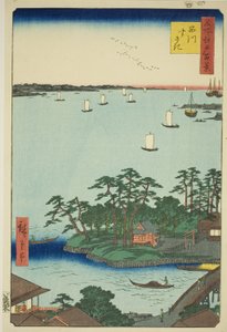 Shinagawa Susaki, aus der Serie "Hundert berühmte Ansichten von Edo (Meisho Edo hyakkei)" von Utagawa Hiroshige