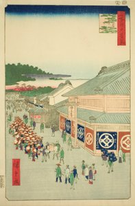 Shitaya Hirokoji, Nr.13 aus der Serie "Hundert berühmte Ansichten von Edo (Meisho Edo hyakkei)"