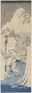 Schneeszene am Fuji-Fluss, ca. 1842