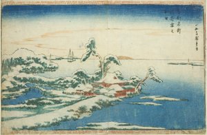 Schnee am Neujahrstag in Susaki, aus der Serie "Berühmte Ansichten der östlichen Hauptstadt"