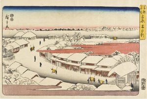 Schneemorgen in Yoshiwara von Utagawa Hiroshige
