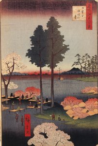 Suwa Bluff in Nippori, Einhundert berühmte Ansichten von Edo, 1856-1858 von Utagawa Hiroshige