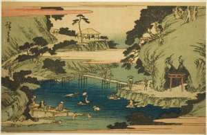 Takinogawa in Oji (Oji Takinogawa), aus der Serie "Berühmte Orte in der östlichen Hauptstadt (Toto meisho)" von Utagawa Hiroshige