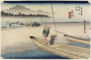 Tenryu-Flussansicht, Mitsuke, ca. 1833