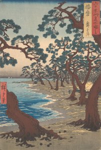 Der Strand bei Maiko, Harima: Sechzig berühmte Ansichten der Provinzen von Utagawa Hiroshige