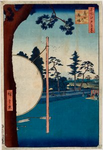 Die Pferderennbahn in Takata Einhundert berühmte Ansichten von Edo, 1856-1858