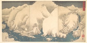 Die Kiso-Berge im Schnee von Utagawa Hiroshige