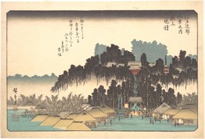 Abendglocken in Ikegami von Utagawa Hiroshige