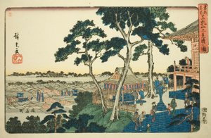 Blick vom Gipfel des Matsuchi-Hügels, aus der Serie "Berühmte Orte in der östlichen Hauptstadt"