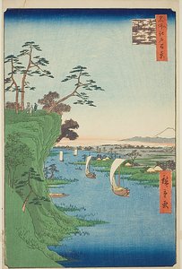 Blick auf Konodai und den Tone-Fluss, Nr. 95 aus der Serie "Hundert berühmte Ansichten von Edo" von Utagawa Hiroshige