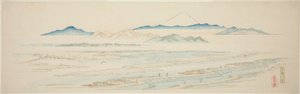 Dorf Tamagawa (Tamagawa no sato), aus einer unbetitelten Serie berühmter Ansichten der Edo-Vororte von Utagawa Hiroshige