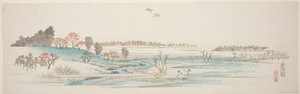 Yuhigaoka, aus einer unbetitelten Serie berühmter Ansichten der Vororte von Edo von Utagawa Hiroshige