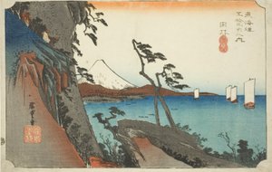 Yui: Satta-Gipfel (Yui, Satta mine), aus der Serie "Dreiundfünfzig Stationen der Tokaido-Straße (Tokaido gojusan tsugi no uchi)," auch bekannt als Hoeido Tokaido von Utagawa Hiroshige