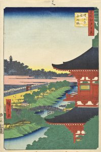 Zōjōji-Pagode und Akabane von Utagawa Hiroshige