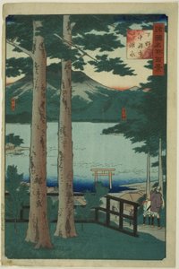 Der See bei Chuzenji in der Provinz Shimotsuke (Shimotsuke Chuzenji kosui), aus der Serie "Hundert berühmte Ansichten in den verschiedenen Provinzen (Shokoku meisho hyakkei)"