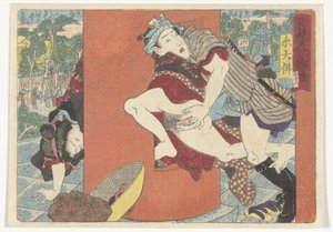 Eine Begegnung am Tempel von Utagawa Kunisada (I) (attributed to)