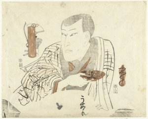 Schauspieler mit Schale von Utagawa Kunisada (I)