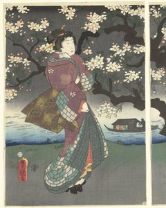 Abendspaziergang am Fluss von Utagawa Kunisada (I)